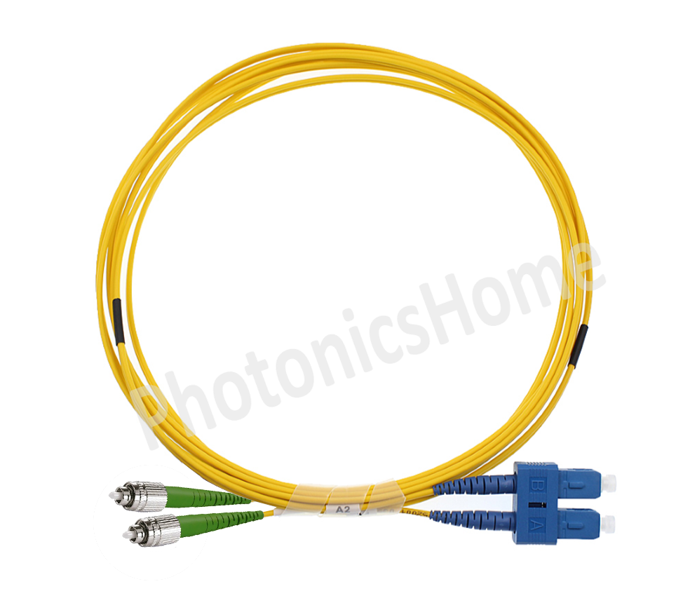 Premium Patch Cord, G652D Fiber, Duplex, 2.0mm, LSZH, SC/UPC to FC/APC